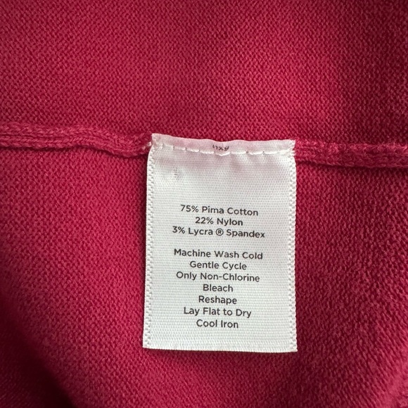 Talbots Raspberry Pink Button-Up Cardigan Sweater Small - Picture 5 of 7
